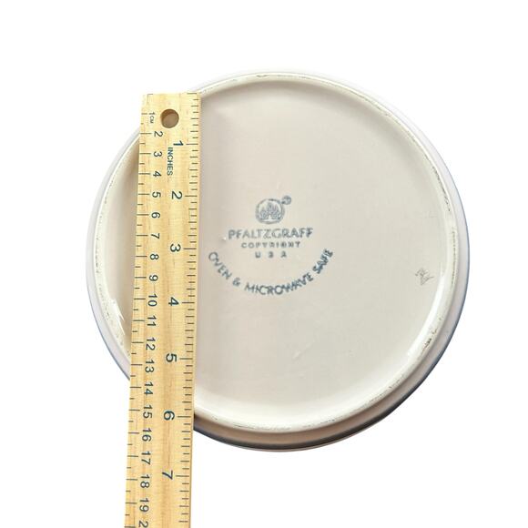 Pfaltzgraff Aura Pink 2 QT Casserole Dish and Lid Round Cream Color Stoneware - Picture 7 of 7